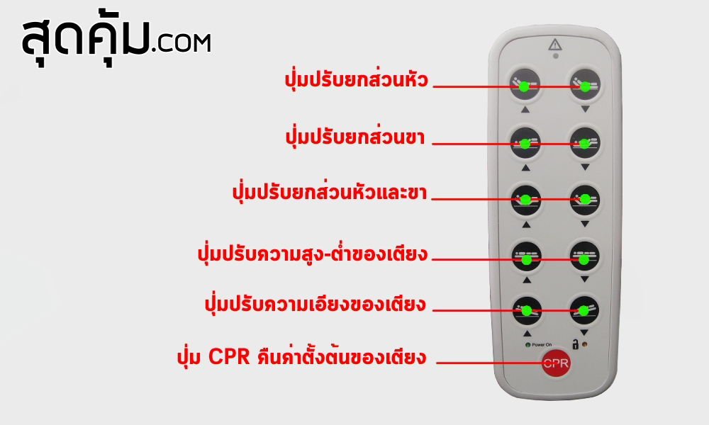 เตียงผู้ป่วยและคนชรา ไฟฟ้า 5 ไกร์ ราวสไลด์ รุ่น EB-5S